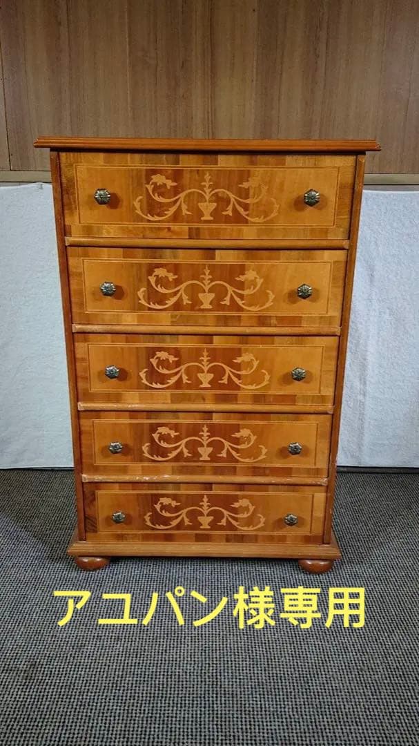 イタリア製 チェスト 5段 丸脚 象嵌 引き出し 棚 タンス アンティーク調 楽天市場】アンティーク風 猫脚チェスト5段 幅52cm【Kitty Brown