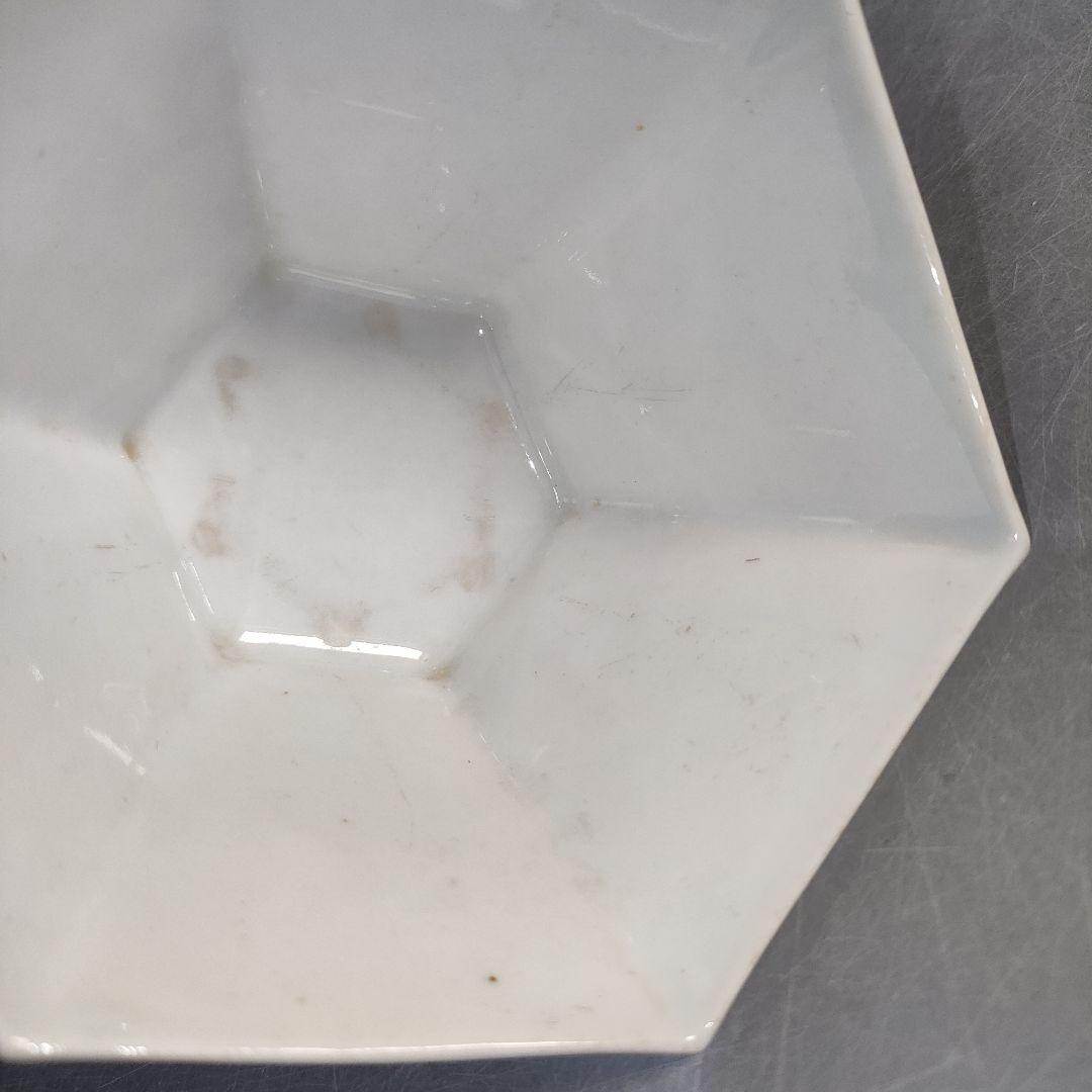 A1283-2/在銘/古伊万里波紋人物図六角小鉢15客/銘々皿/飾鉢/懐石道具