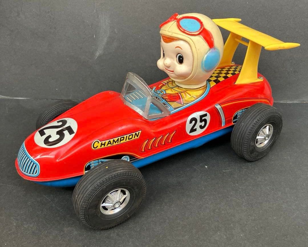 増田屋　フリクション式　ブリキカー　チャンピオン 増田屋製 フリクション式 レーサー | ブリキのおもちゃ＆アンティーク
