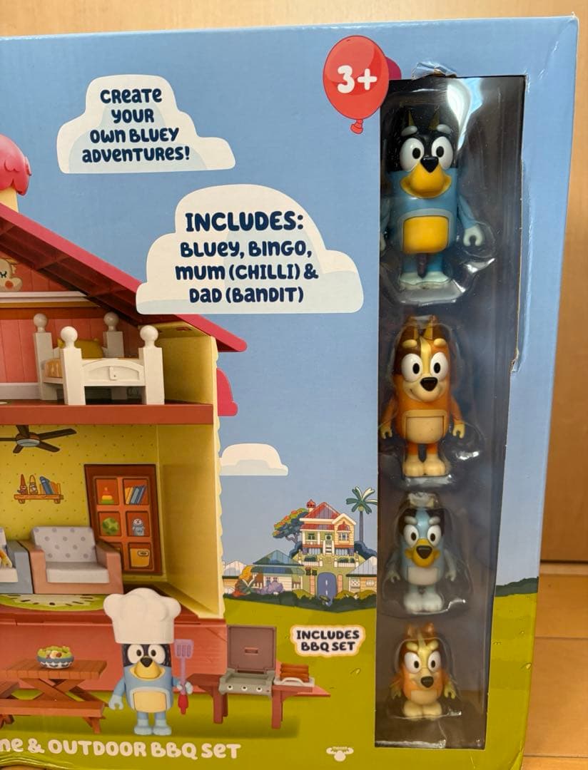 新品未使用【bluey ブルーイ】ドールハウス・フィギュア・家・輸入雑貨