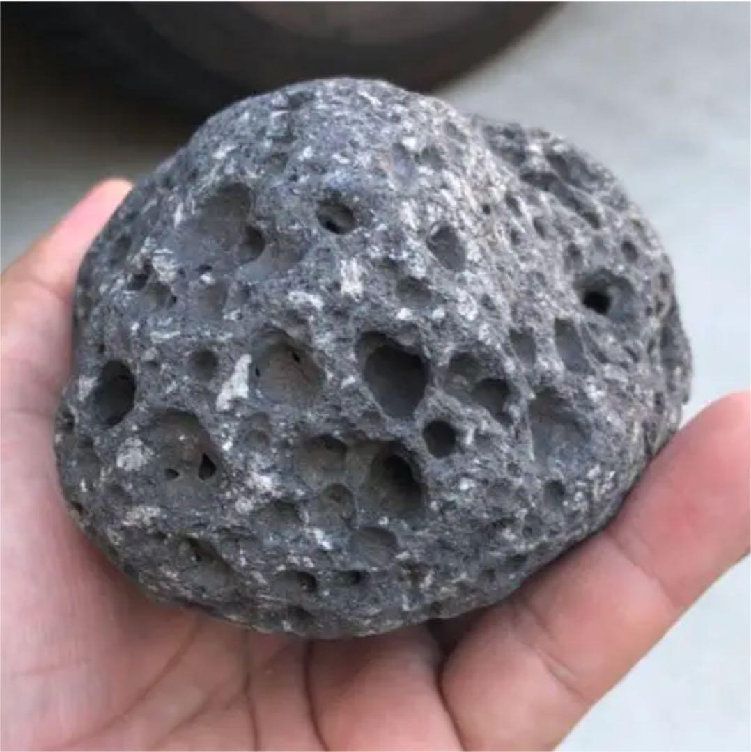まん丸溶岩石◼️溶岩の穴がボコボコとあいていてかなりステキな雰囲気です。