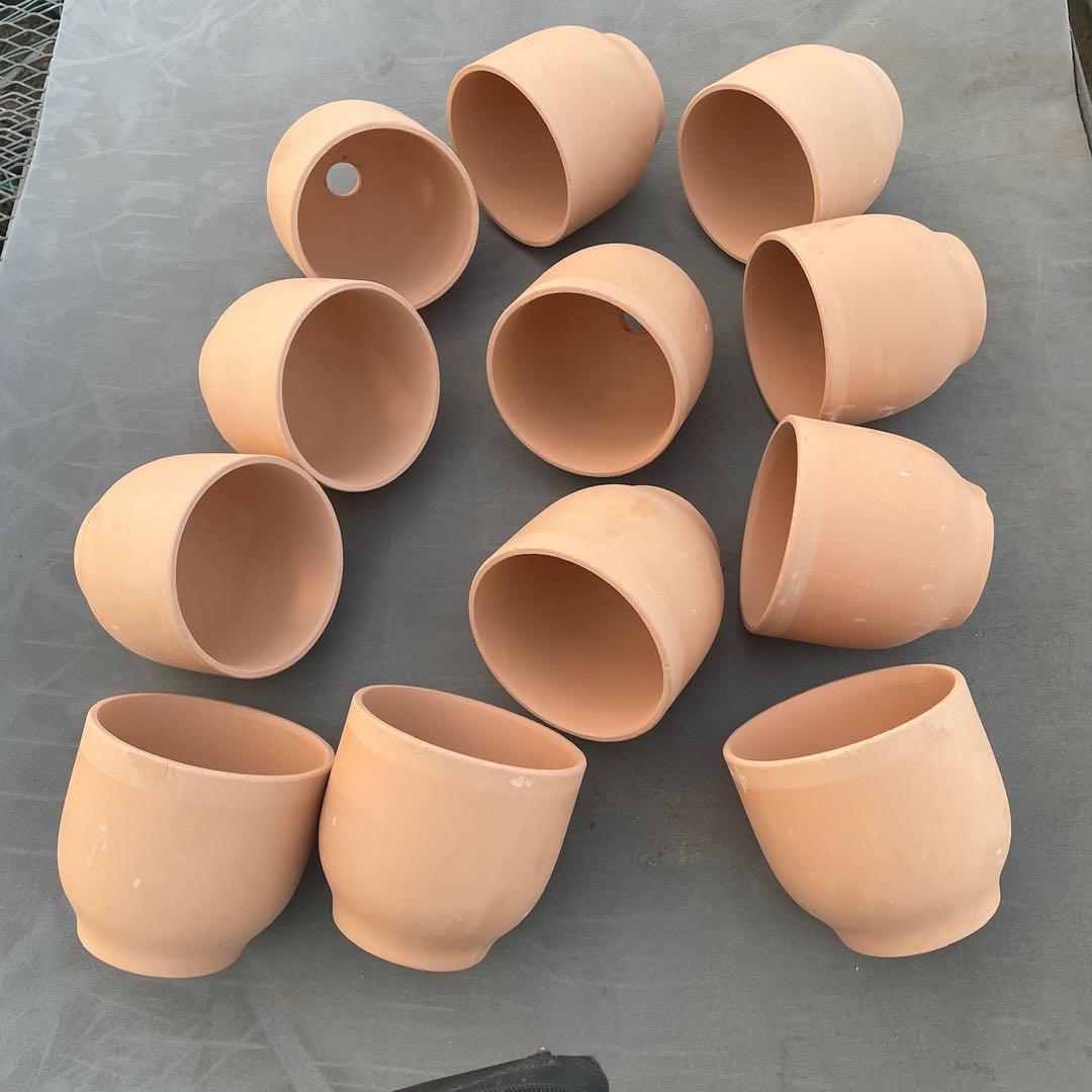 素焼き鉢4.5号丸鉢（三河焼き 12個入り）新品未使用品 まとめ買い対象