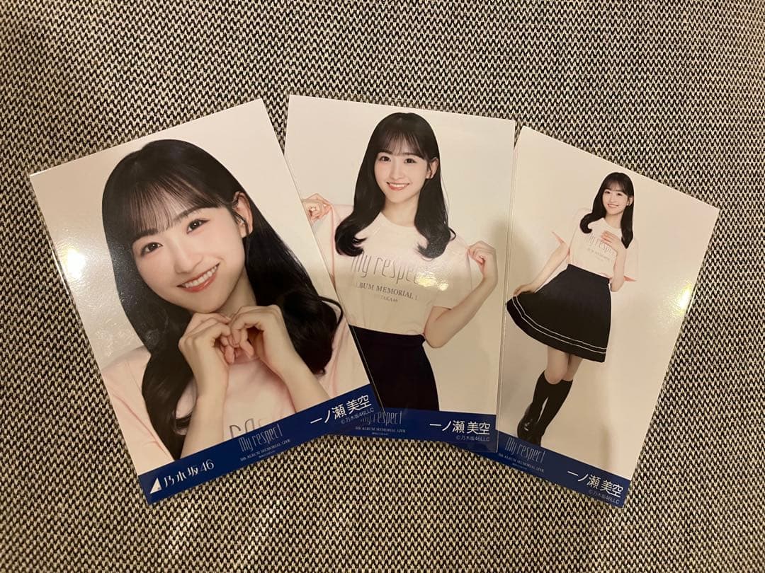 乃木坂46 生写真 My respect ライブtシャツ 一ノ瀬美空 3種コンプ