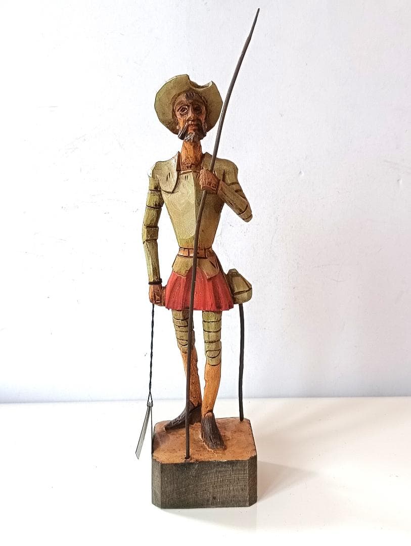 ドン・キホーテ 木彫りの置物 スペインで30年以上前に購入