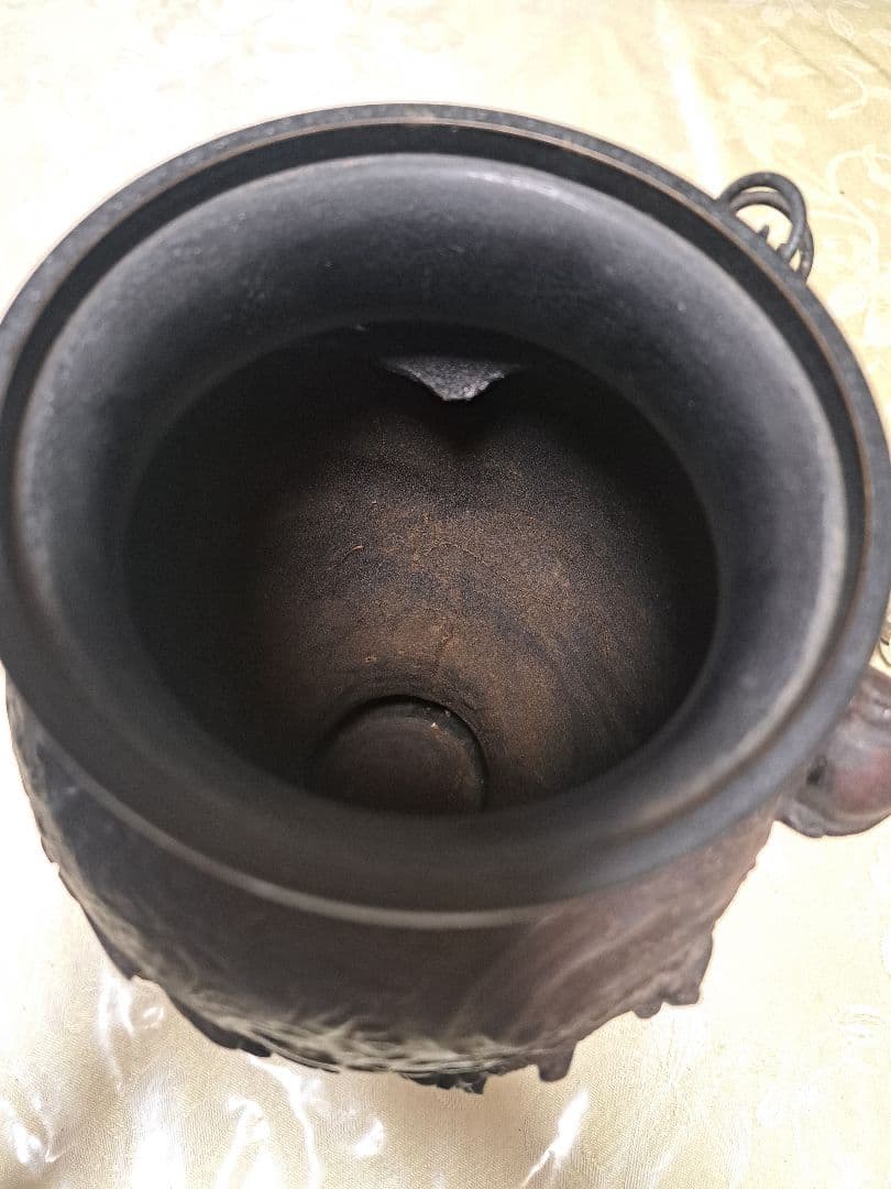 古銅製 金工師 米田秀保 造 花瓶 龍盛上 雲竜 玉 蝋型鋳