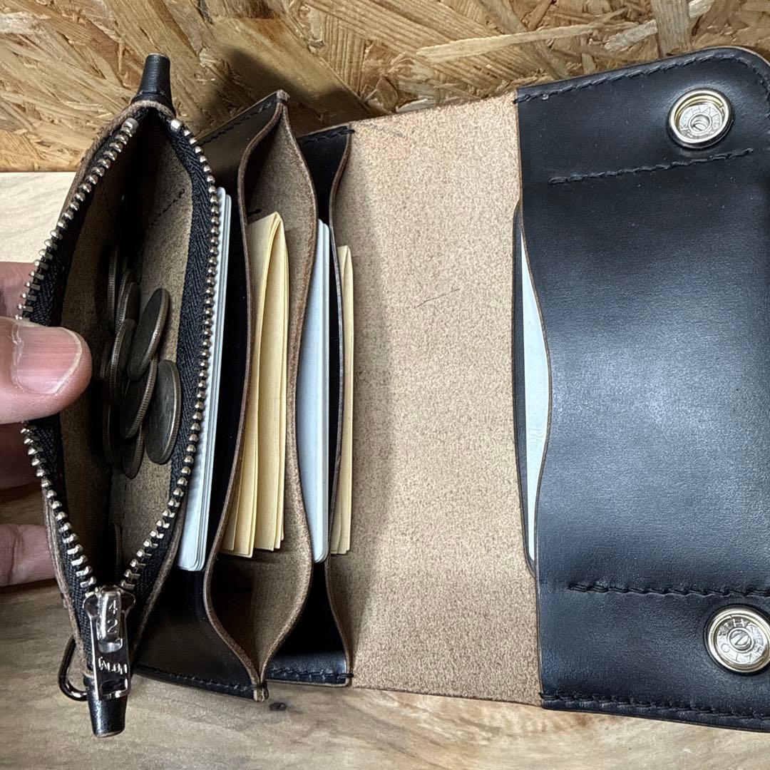 ホーウィン社 クロムエクセル 150 カスタム トラッカーウォレット 茶芯