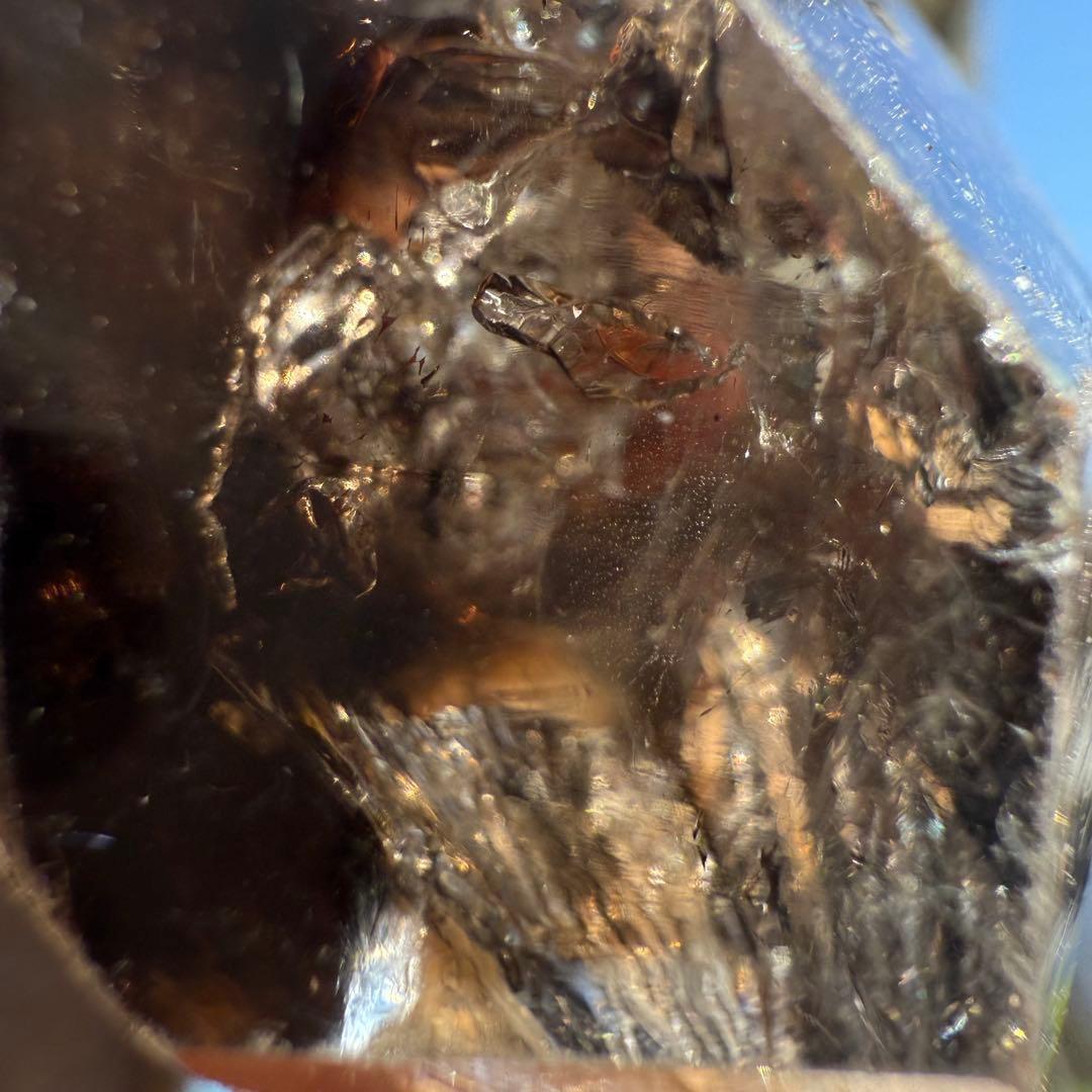 南アフリカ産　エレスチャルクォーツ　78.4g　骸骨水晶　自然石　鉱物標本⑤