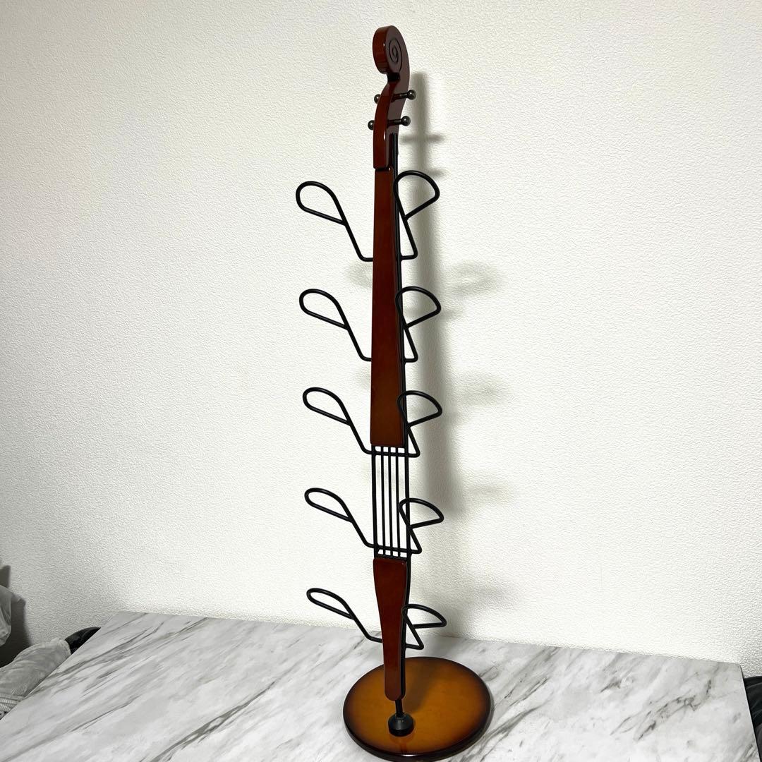 美品　YAMAHA製 ヤマハ　バイオリン型 スリッパラック ホルダー 5足 希少品 YAMAHA製 ヤマハ バイオリン型 スリッパラック ホルダー 5足