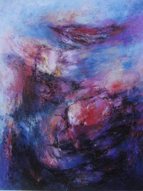 白川アサ、翔、希少な画集より、新品高級額・額装付、状態良好