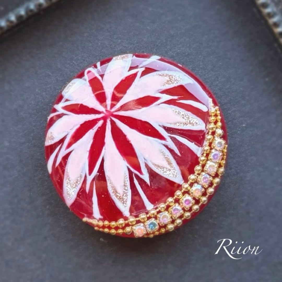 no.1078✨‪ꫛꫀꪝ手毬モチーフレジンヘアゴム✨赤 2025年最新ヘアゴム レジンの人気アイテム - no.1078✨‪ꫛꫀꪝ手毬‬