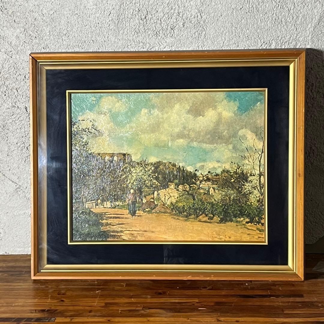 額装品アート】カミーユ・ピサロ『ルーヴシェンヌの風景』サン