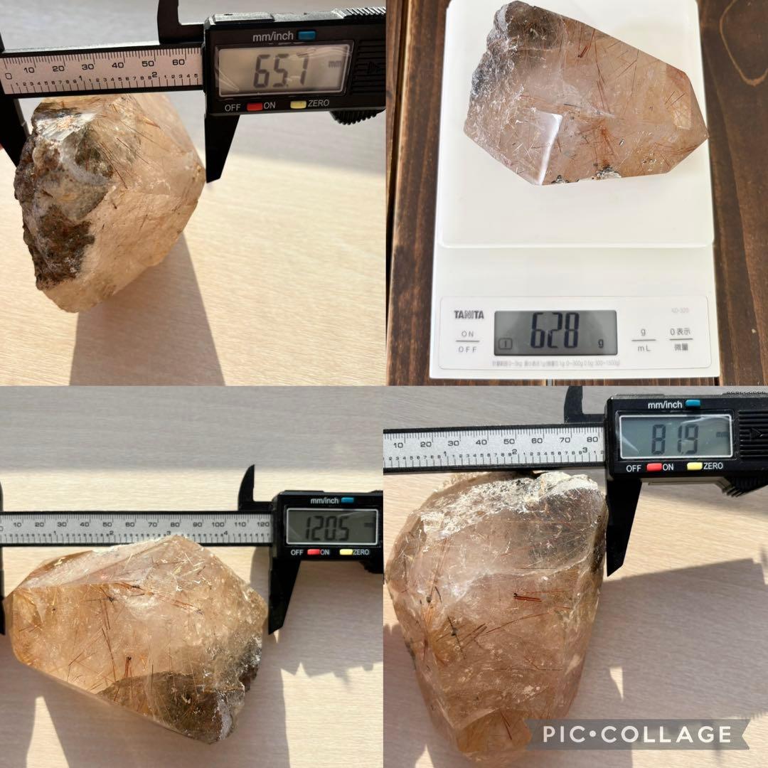 超希少美628g特大 ゴールドタイチンルチル 原石ポリッシュ 鉱物 - メルカリ