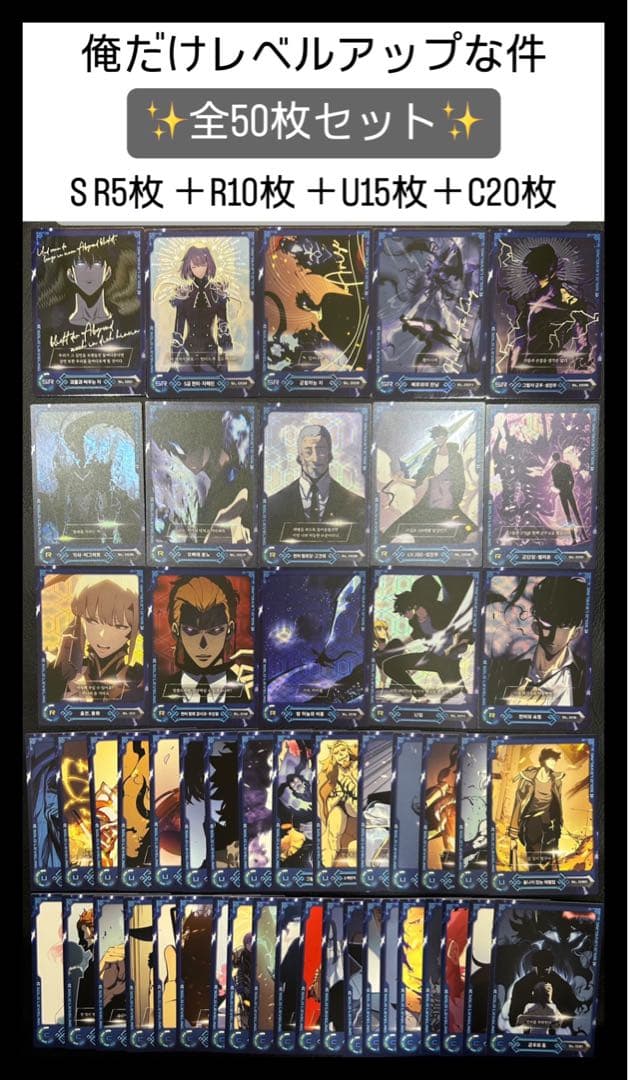 韓国 正規品 俺だけレベルアップな件 コレクションカード 50枚セット
