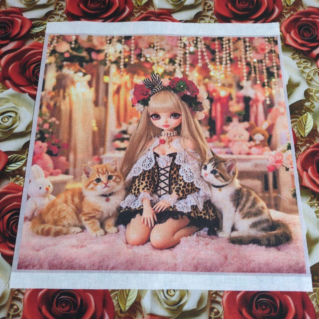 未使用 可愛い女の子パネル生地＆薔薇柄生地です。 - メルカリ