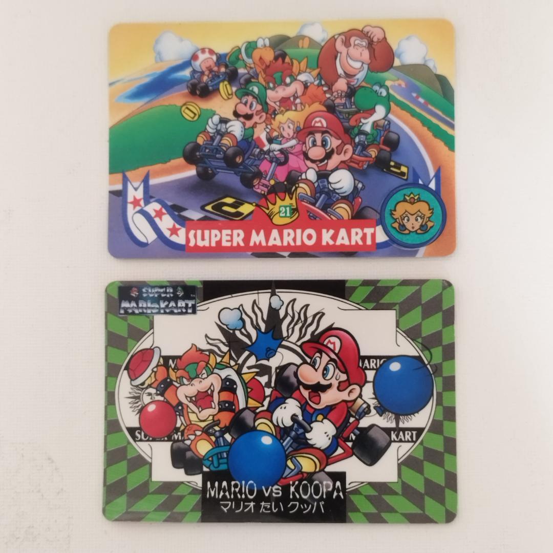 スーパーマリオカート カード2枚 ガードダス バンダイ バンプレスト