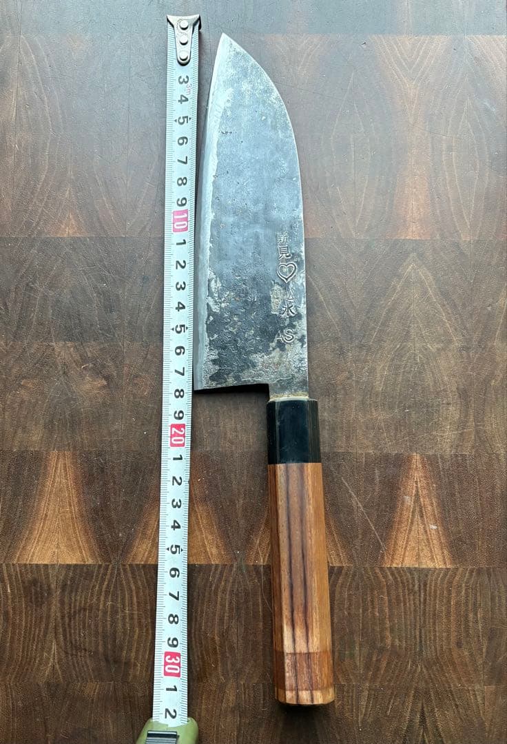 備中打刃物 武田刃物 AS 新見 松水 牛刀 180mm 包丁 青紙スーパー