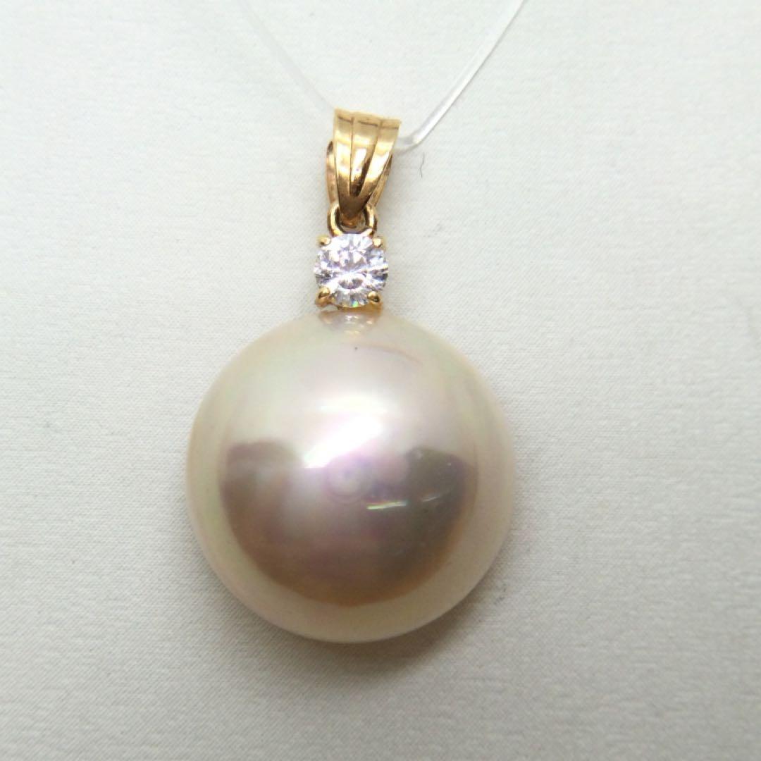 高品質マベ真珠K18ペントップ14㎜ マベパールペンダントトップ 楽天市場】マベ真珠パールペンダントトップ ブルーカラー 14mmUP K18製