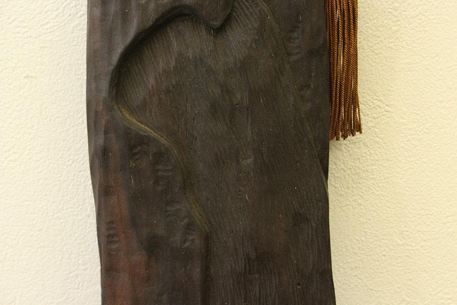 唐木 紫檀 刻 瀧 柱掛 書家旧蔵品(LC337) - メルカリ