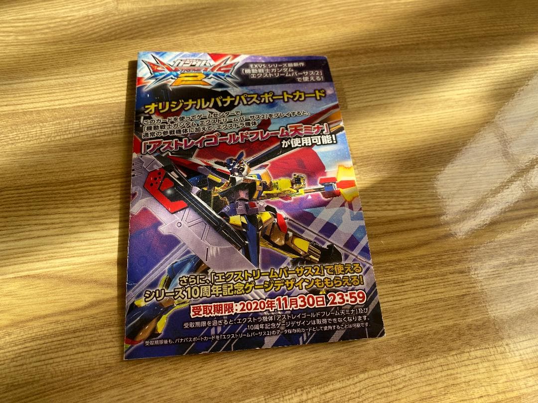 バナパスポートカード ガンダムEXVS.シリーズ10周年記念デザイン