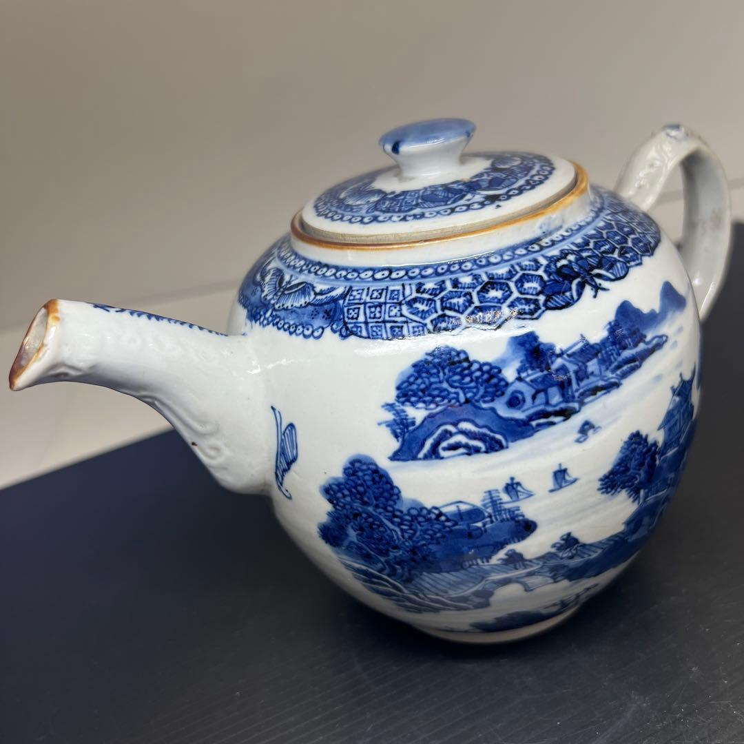 中国清時代　新渡急須　幅約21.5㎝　東Y7-1219☆1F 二代目渡来武のチャーシューメン並と無料半ライス＠学芸大学 - 家系