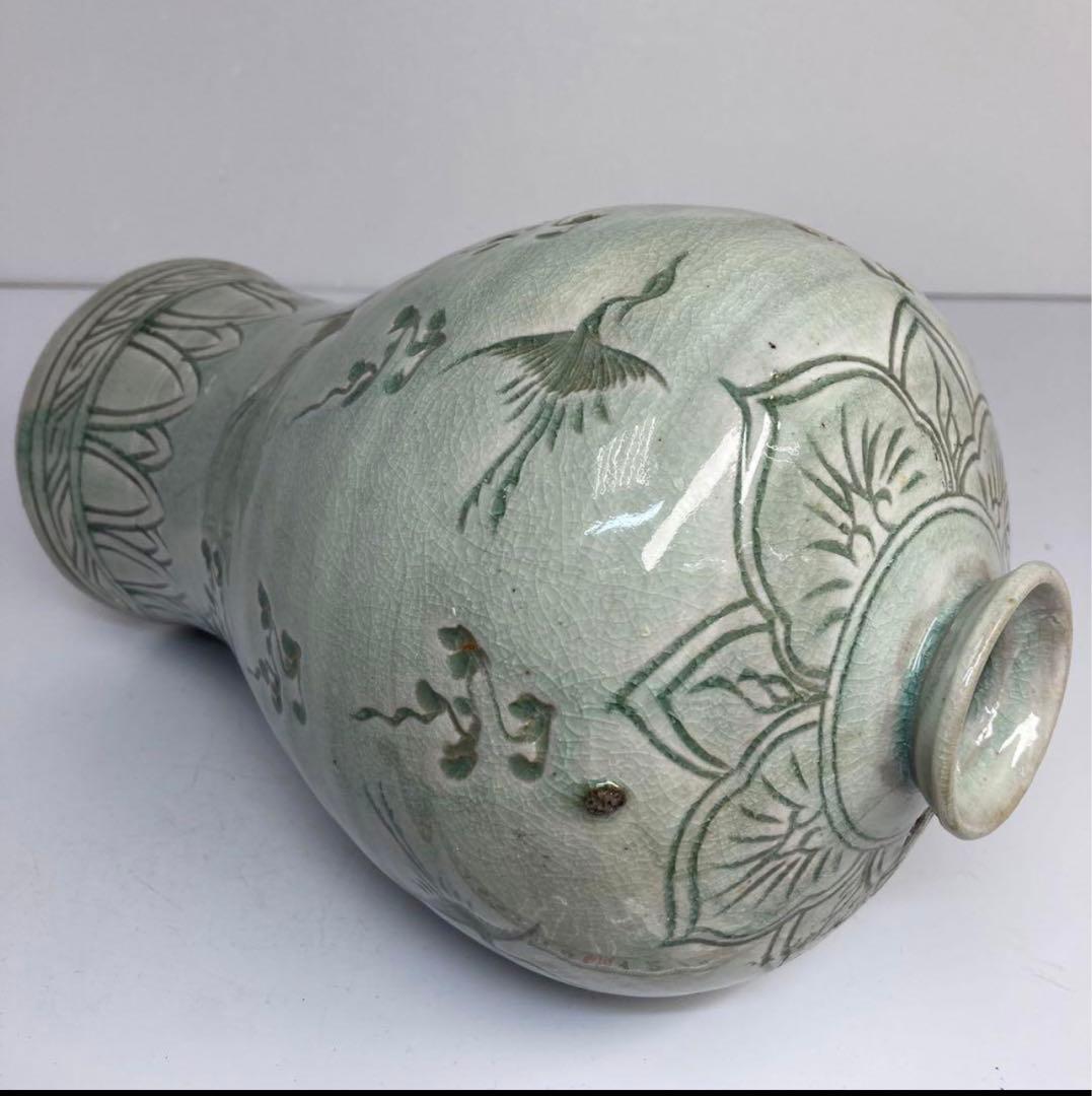 高麗 青磁 梅瓶 高さ28cm。y633 - メルカリ