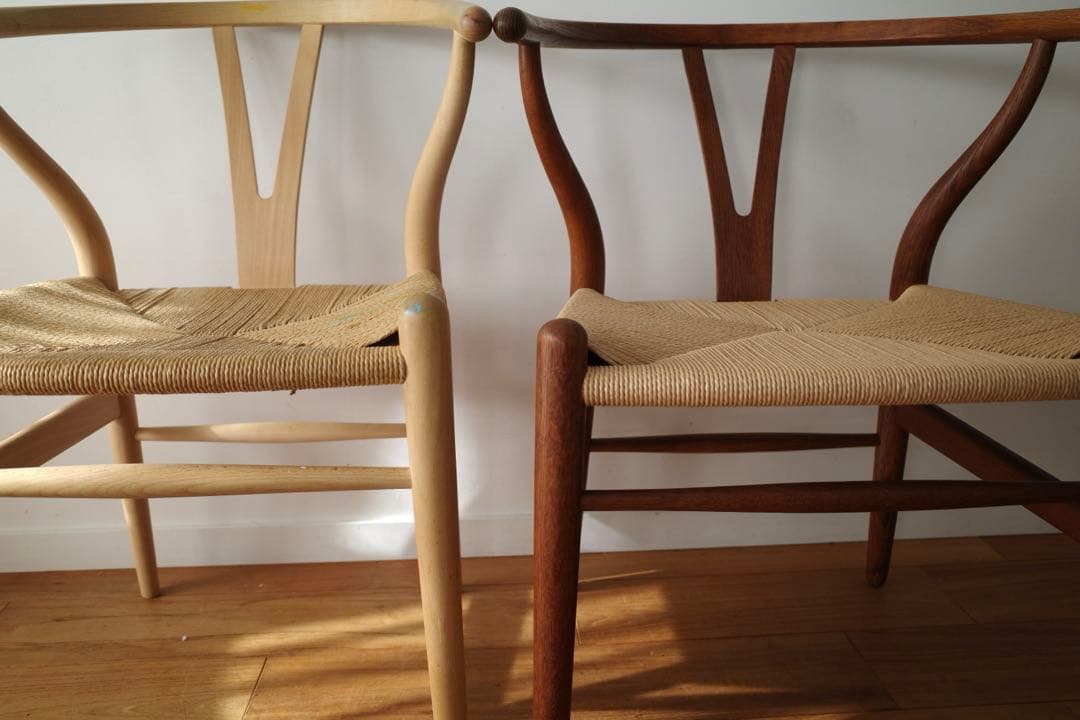 極美品・希少【ヴィンテージ 70年代 yチェア】オーク ペーパーコード