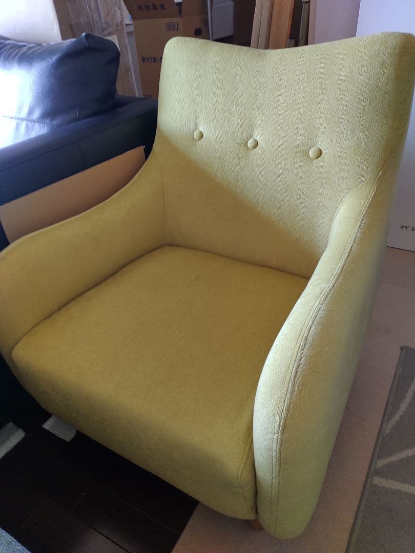 爽やか淡いライム色ソファピスタチオワンシータKEYUCAケユ黄緑グリーンパステル フレンチテイスト アームチェア（1Pソファ）1人掛け（グリーン