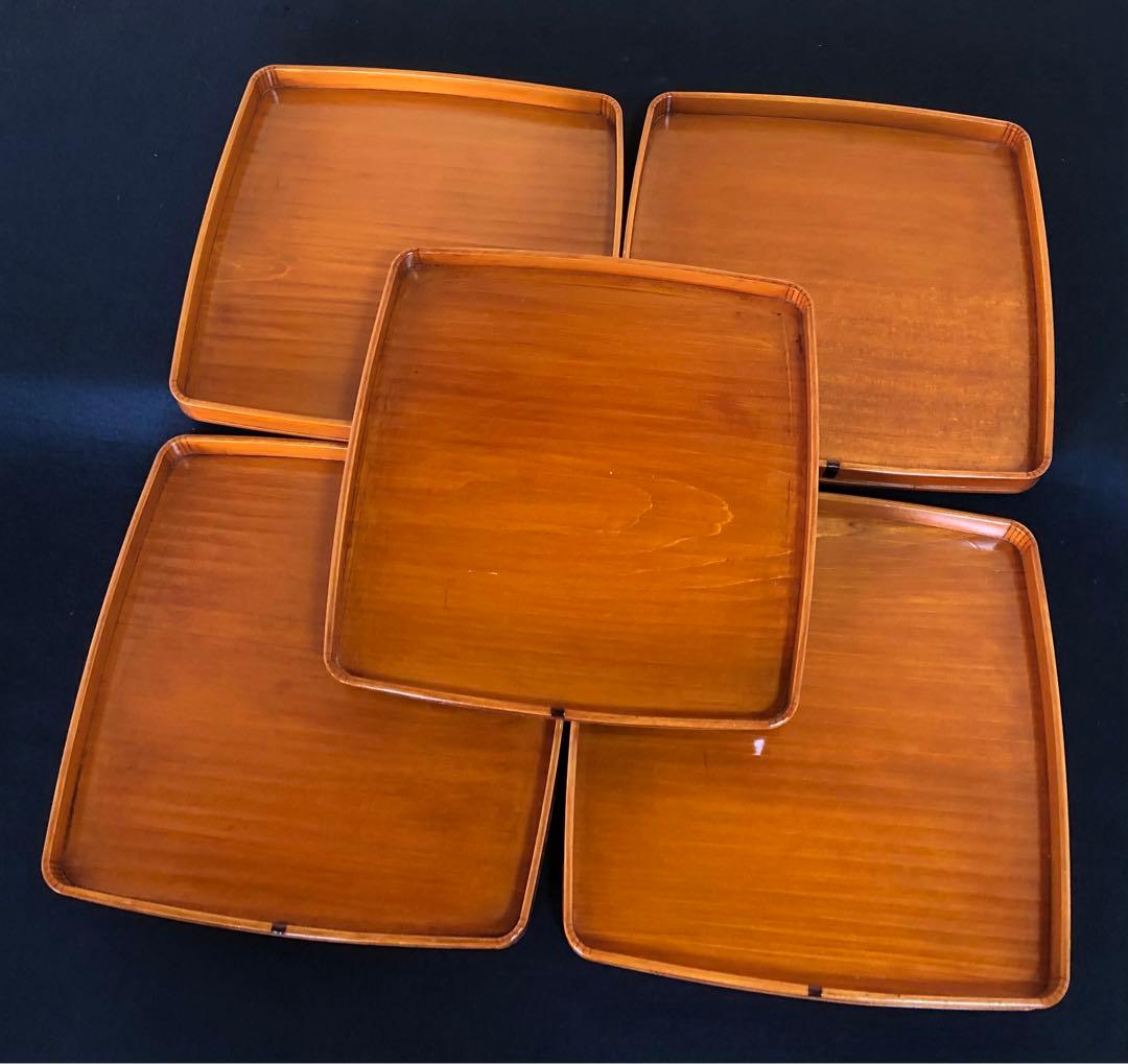 《R》飛騨春慶塗 吸物膳10客 小膳 木製漆器 木箱　260203く4