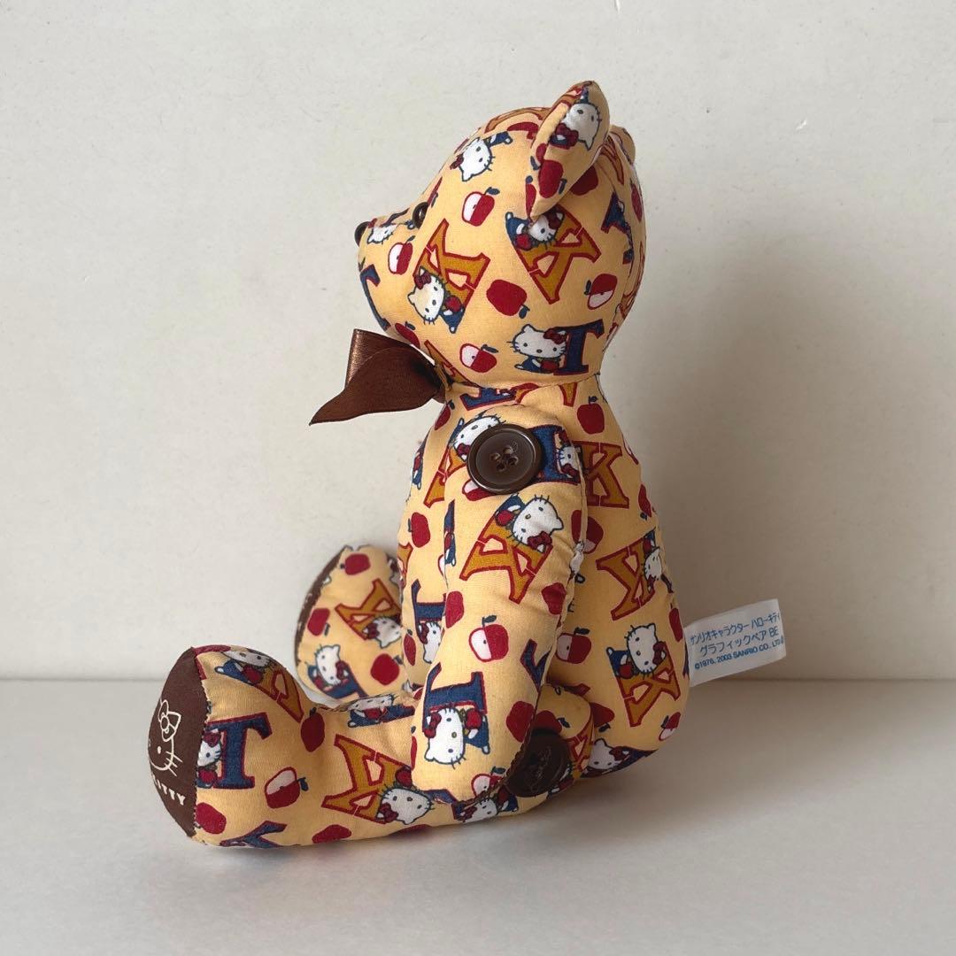 キティちゃん 柄 熊のぬいぐるみ ハローキティ テディベア レトロ