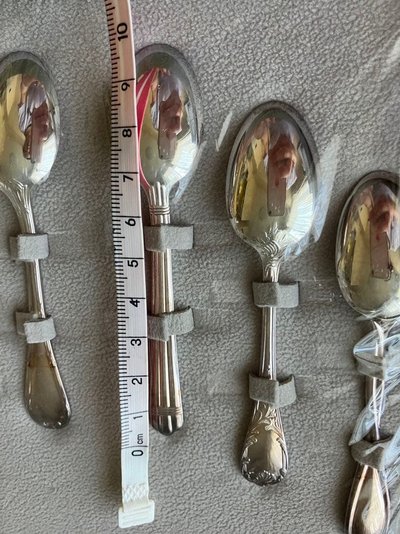 未開封】クリストフル シルバー ティースプーン 5本セット 柄違い