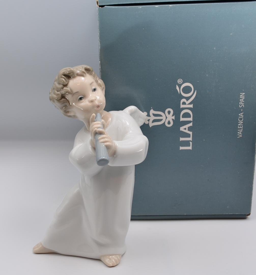 フルートを吹く天使 ＃4540 ☆リヤドロ スペイン 光沢仕上げ 箱付き