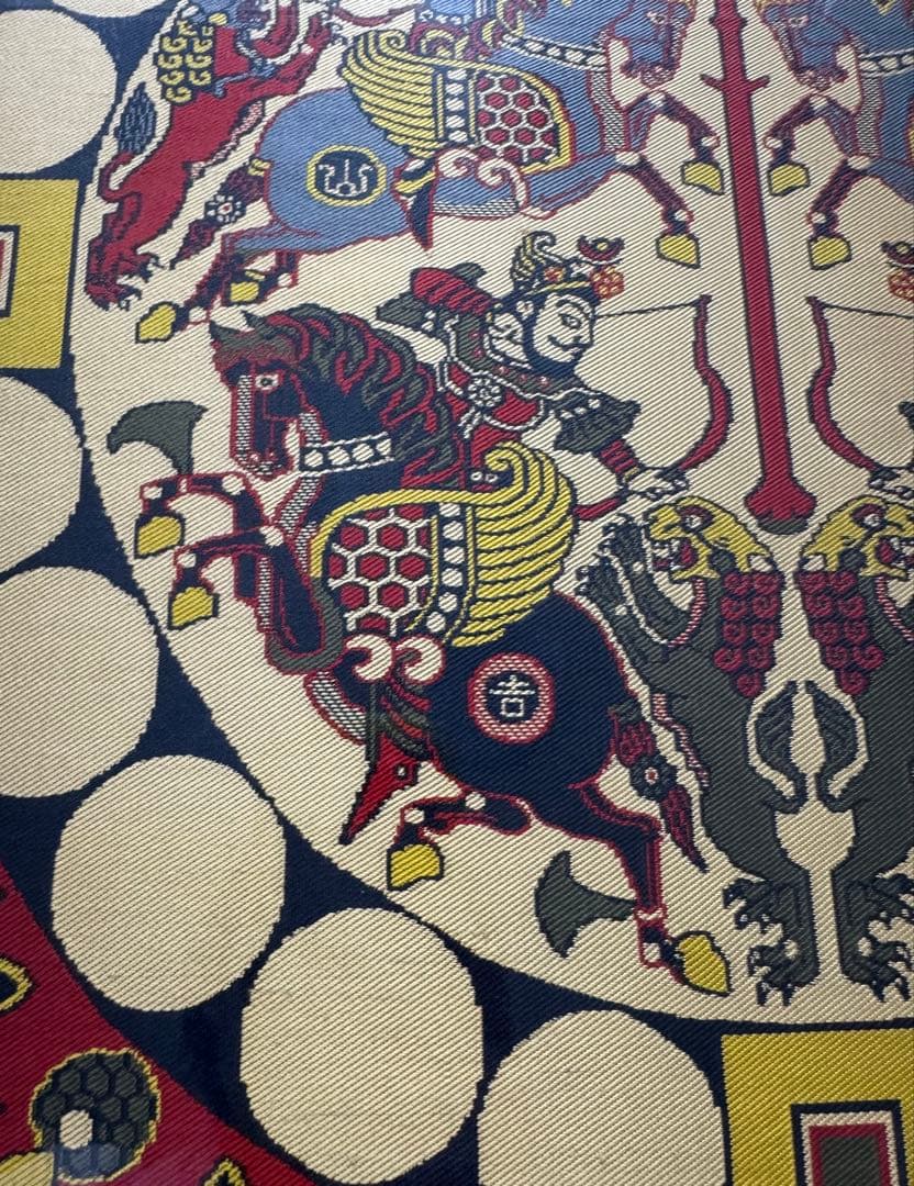 四天王獅猟文様錦 獅子狩文錦 掛額 龍村平蔵謹模 国宝法隆寺蔵 龍村