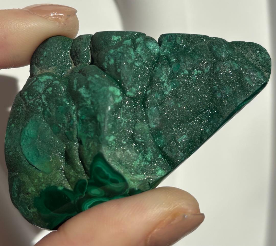 《デッドストック・高品質》極上バンディング＆ジオード　マラカイトスライス