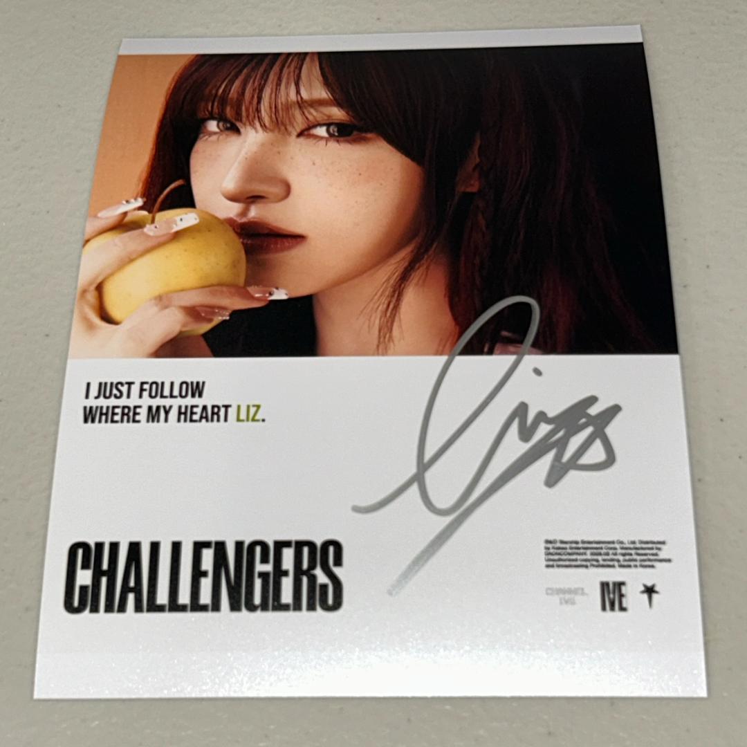 IVE リズ 直筆サイン 2Lサイズ スチール写真 - メルカリ
