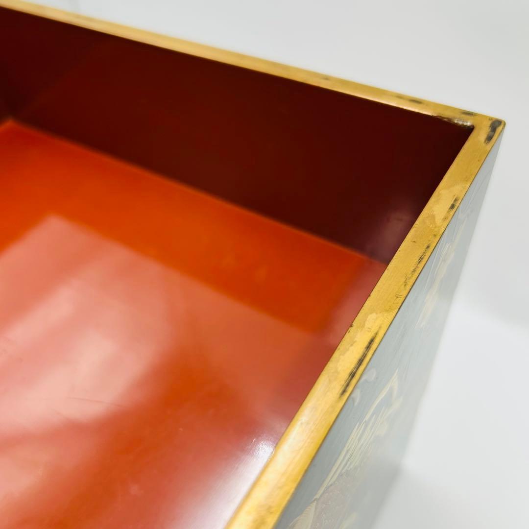海老海鮮尽くし蒔絵重箱 段重 お節料理】骨董 アンティーク インテリア