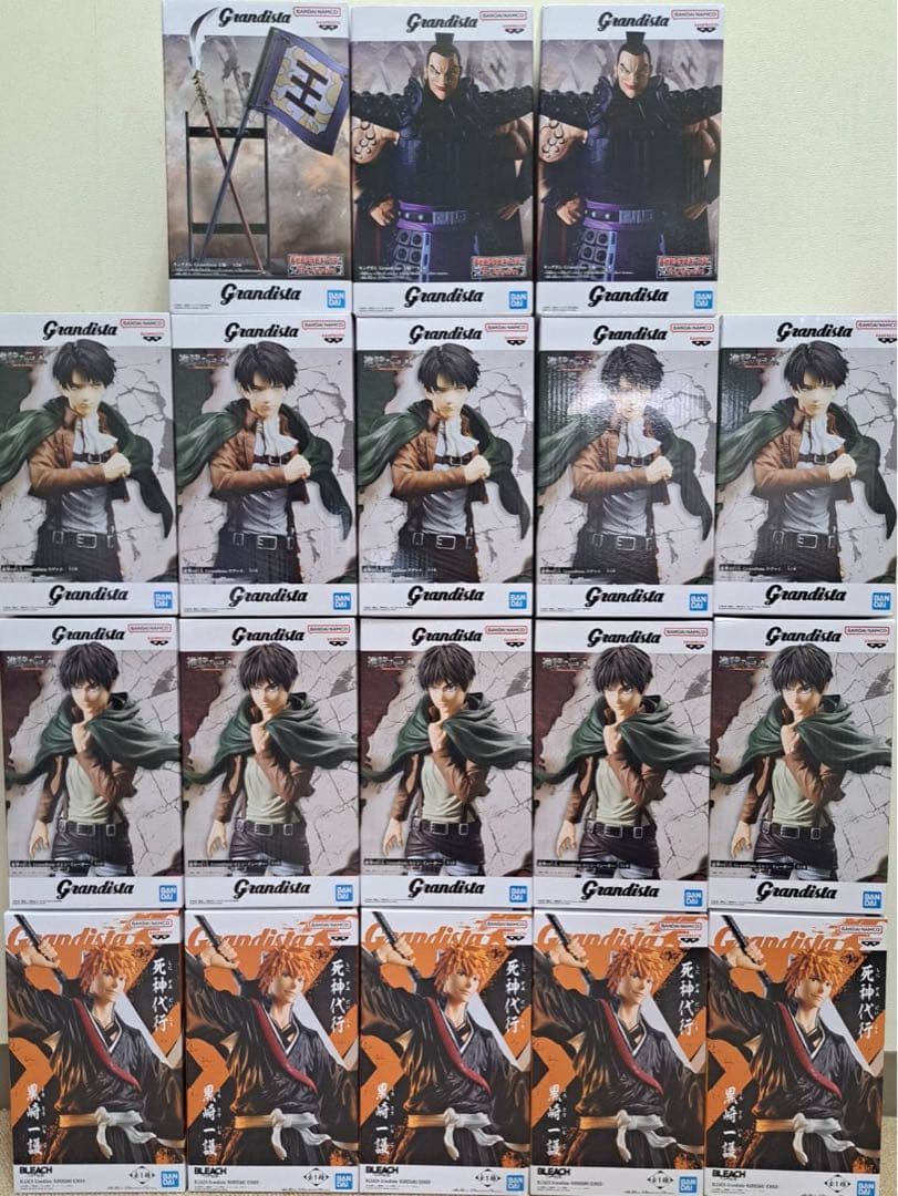Grandista 黒崎一護 エレン リヴァイ 王騎将軍 18体セット 進撃の巨人 Grandista登場記念／ 11月27日よりエレンとリヴァイが全国