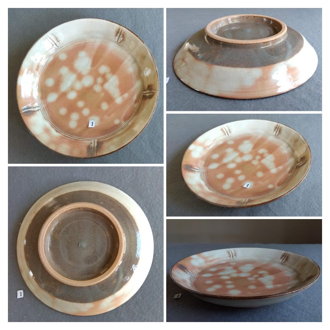 美濃焼の名工　工藤陸雄　南窯　 志野【御本手】中皿五客セット 荒粉引・黒美濃 - PRODUCTS STORE