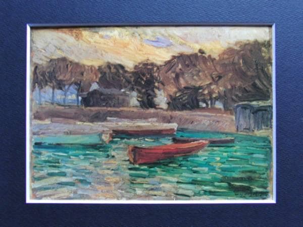 藤島武二、セーヌ河畔、画集、新品額付 セーヌ河畔 文化遺産オンライン