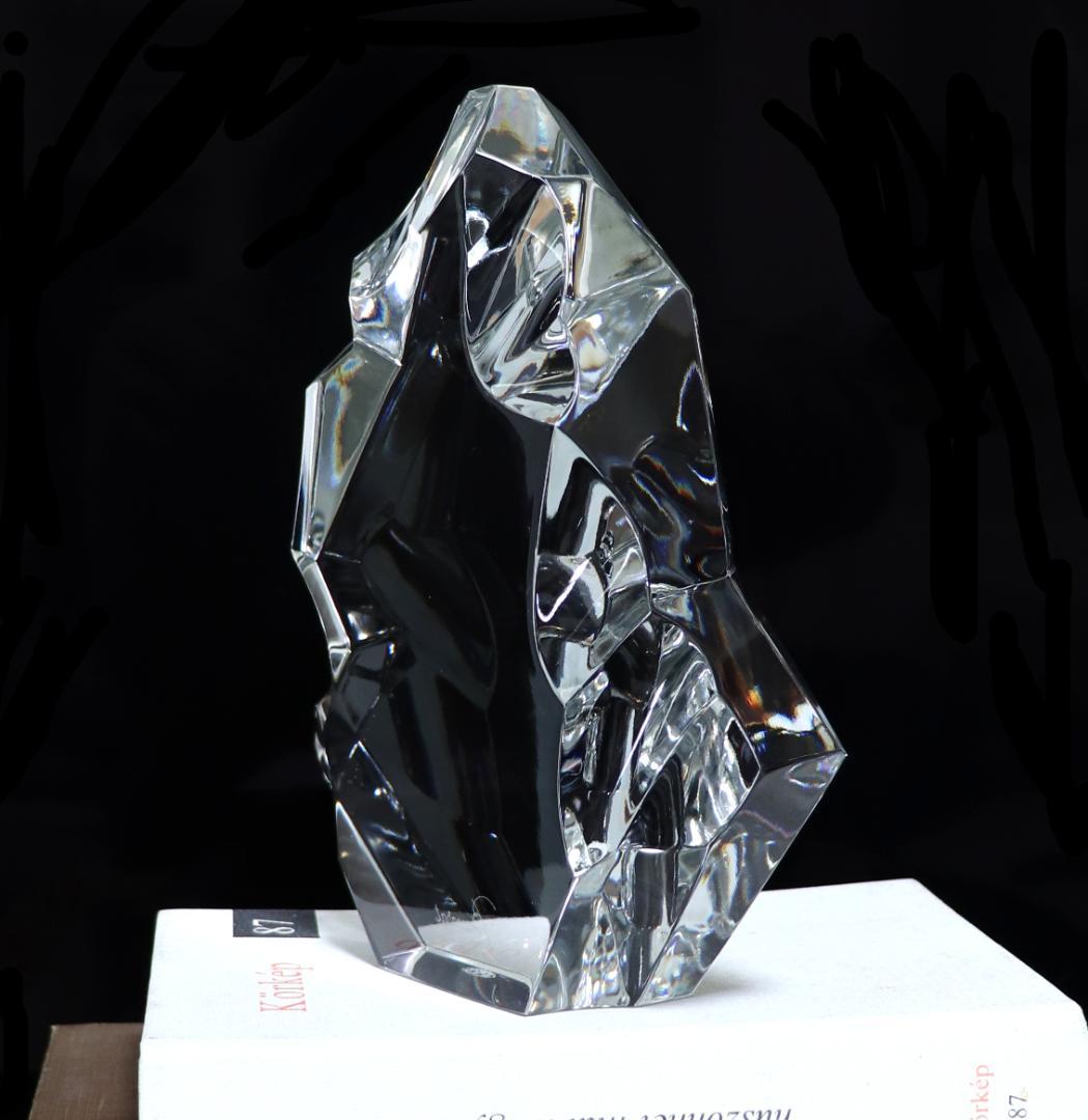 バカラ 1970年頃 激レア 2.5kg 19.5cm 氷山 多面体カット 置物