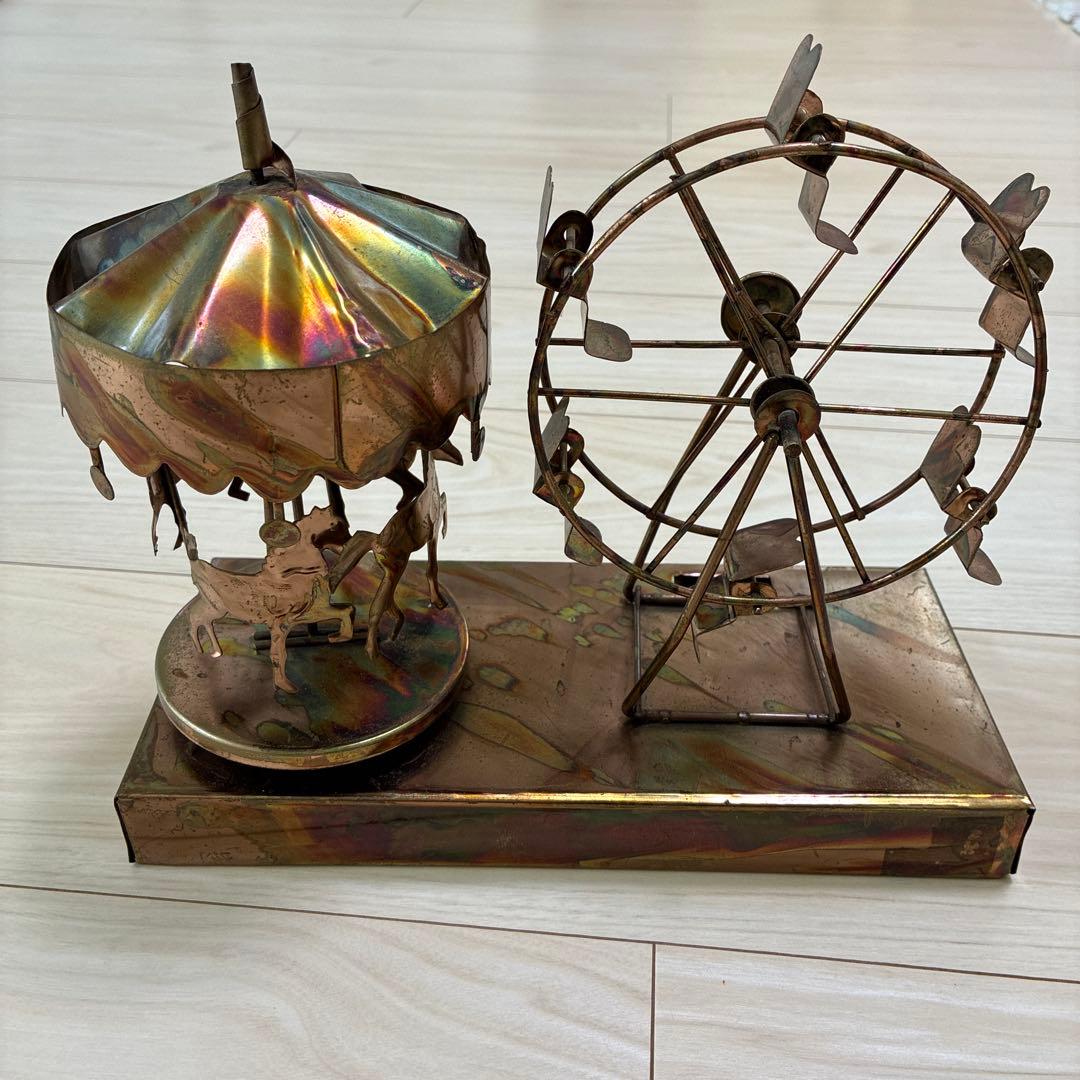 メリーゴーランドと観覧車のオルゴール ブリキのオルゴール 小さな世界