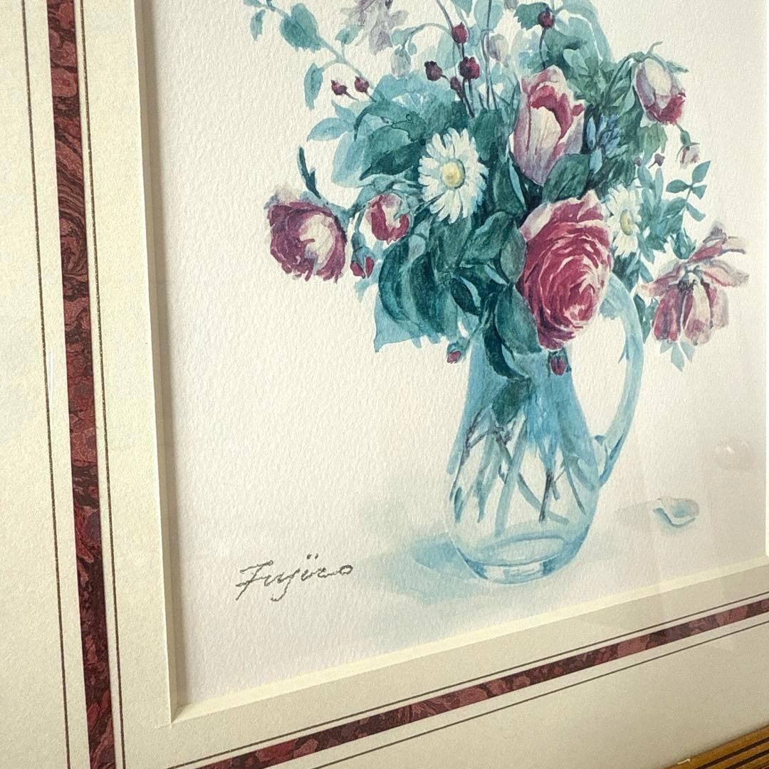 橋本不二子 水彩画 アンティークフレーム - メルカリ