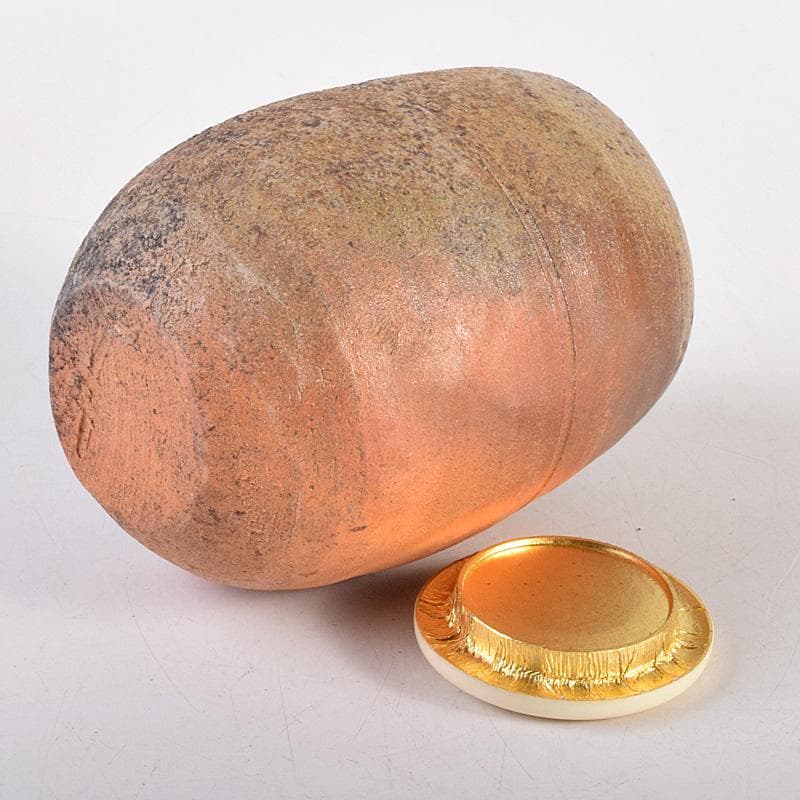 茶道具 備前焼 木村桃山作 茶入 袱紗付 共箱 V R7875 - メルカリ