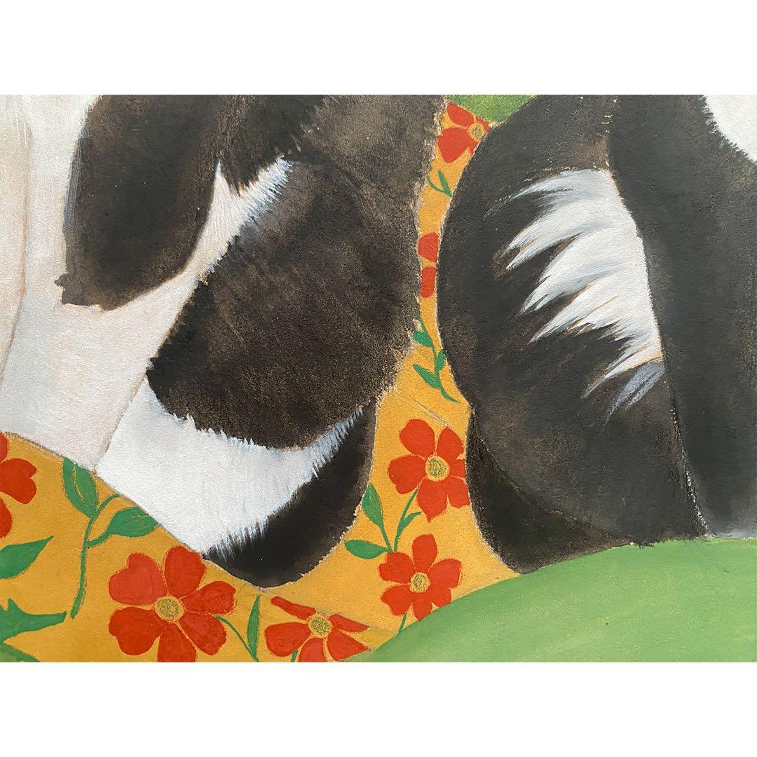 原画「寝床の二匹」《＋猫イラスト３枚無料プレゼント！》