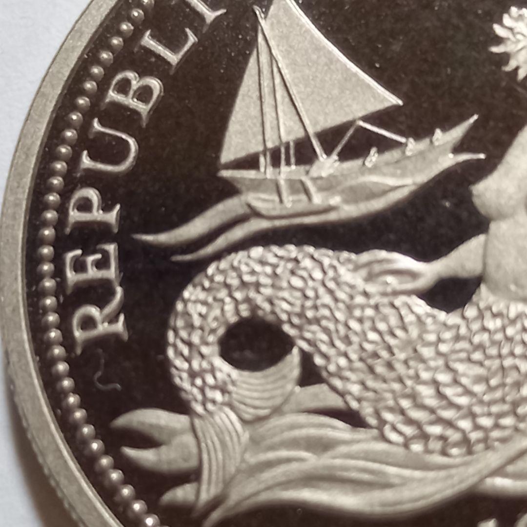 パラオ 1992年 海洋生物保護 1ドル 記念コイン カラー部剥げ有 - メルカリ