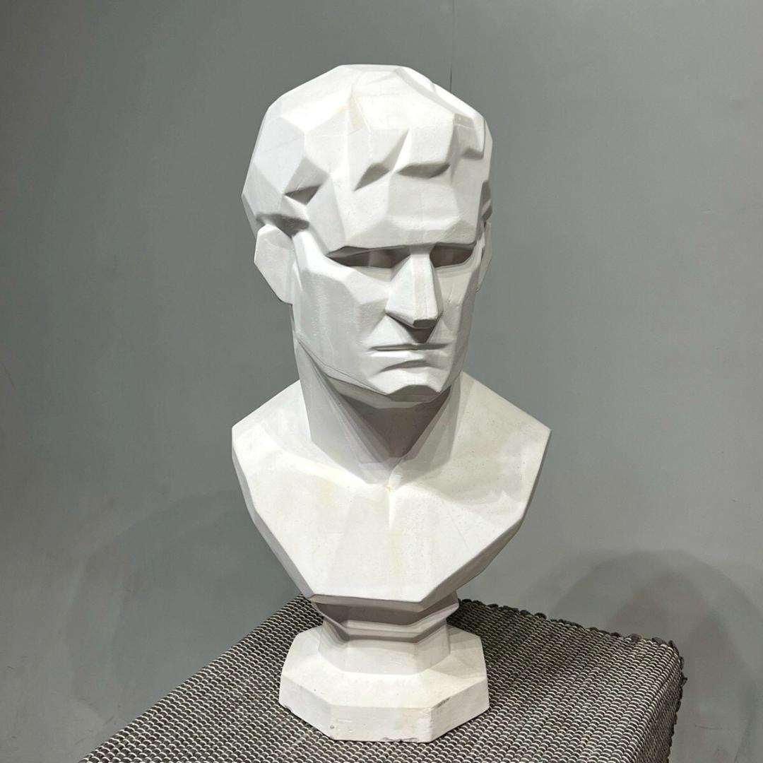 アグリッパ 石膏像 胸像 面取り 標本 デッサン 彫刻 オブジェ 置物