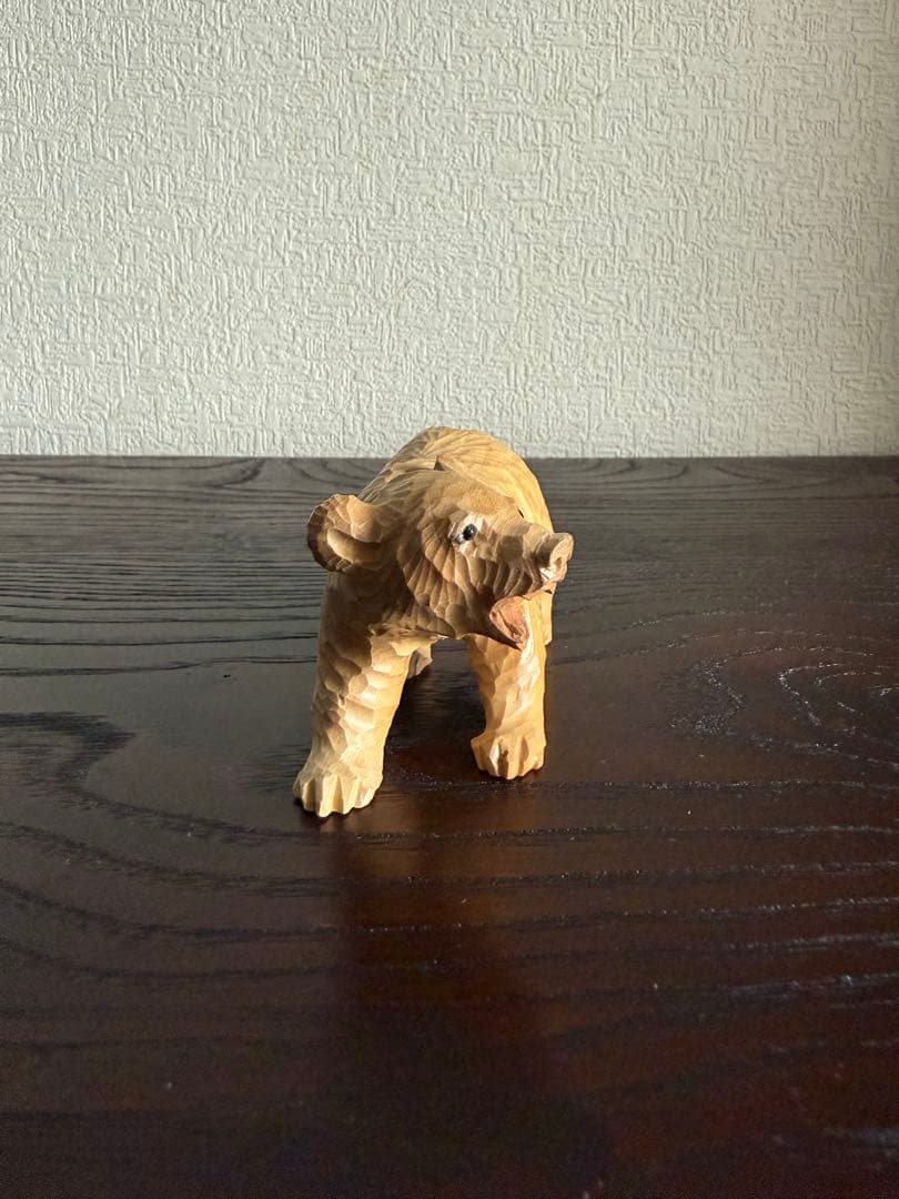 北海道 木彫熊 堀井民芸 白熊親子 vintage 木彫り 熊 民藝 民芸 - メルカリ