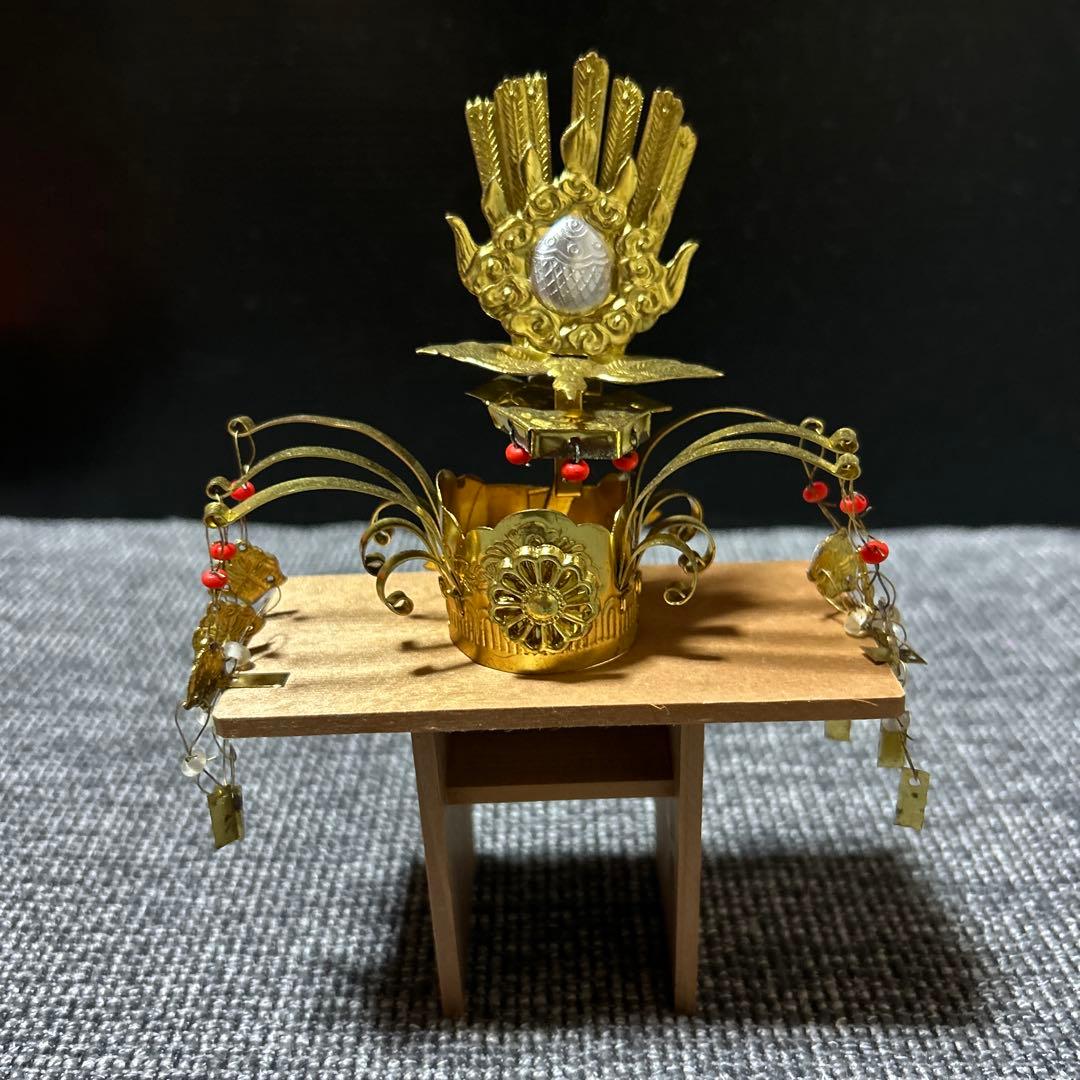 最終値下げ　8点セット 雛人形小道具　天冠飾り　お姫様冠　雛人形天冠　台座付き 最終値下げ 6個セット 雛人形小道具 天冠飾り お姫様冠 雛人形天冠