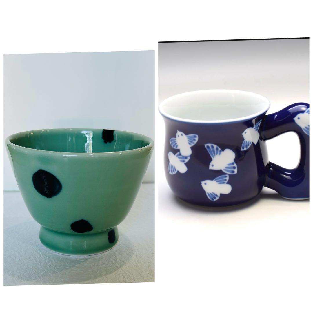 有田焼 深川製磁 飛青磁・アルテ・ウァン ふくら雀マグカップ - メルカリ