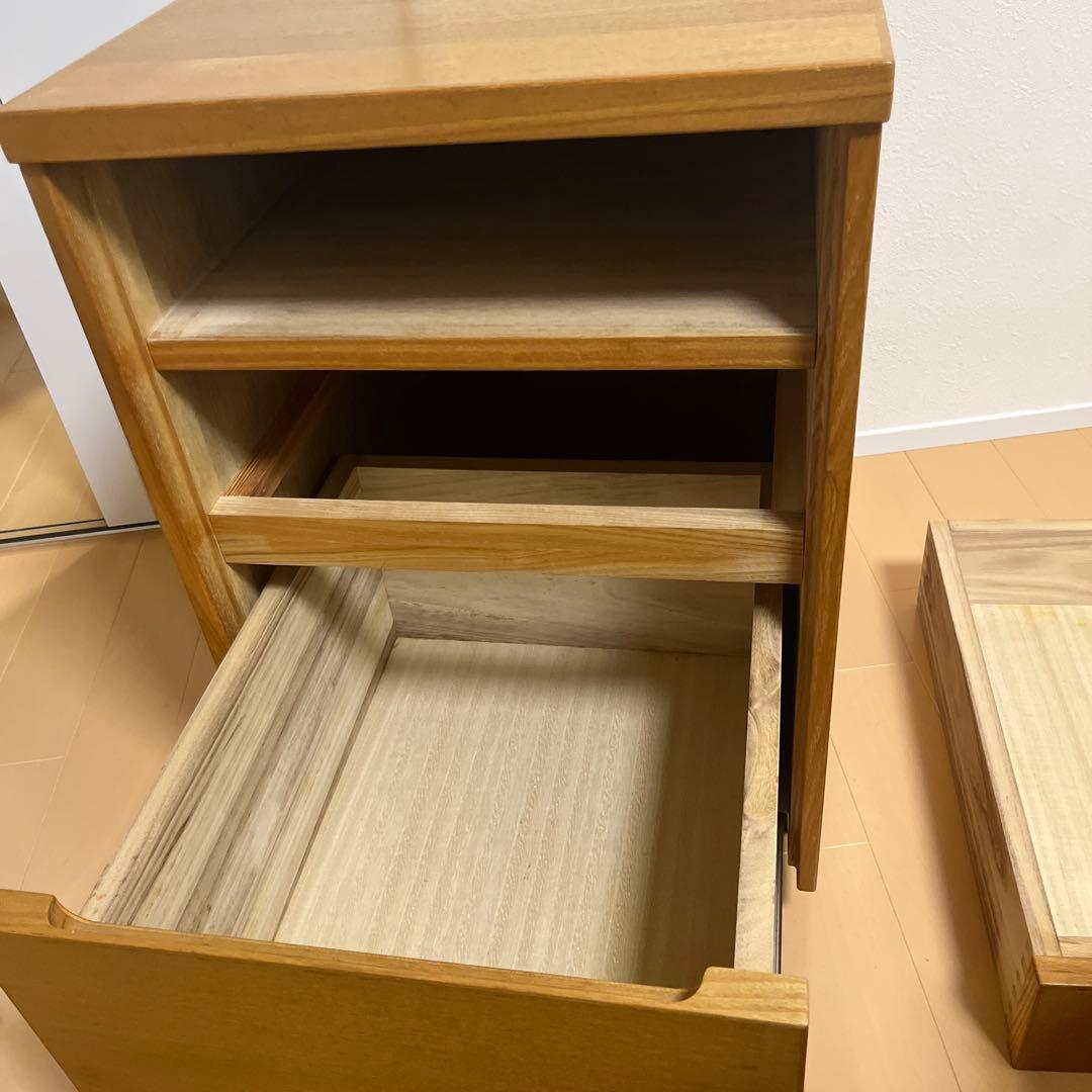 デスクキャビネット タモ材 ACTUS IDEE 無印良品 北欧家具好きな方
