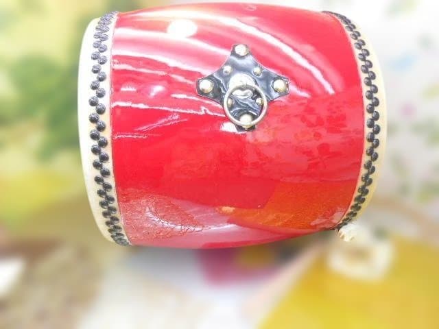 限定新品未使用(送料無料)33.980円 エイサー大太鼓44cm*48cmバチ付 エイサー用 太鼓 パーランクー (小) 直径15cm バチ1本付 エイサー用